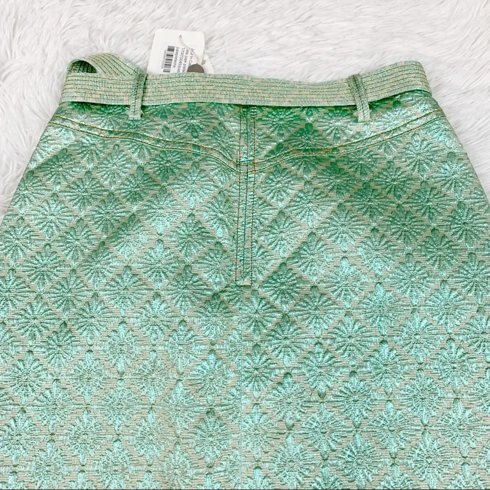 Just In Case New women belted jacquard Skirt knee‎ length